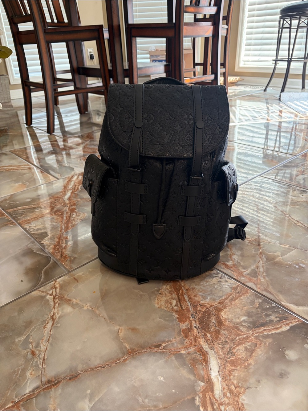 Louis Vuitton Black Monogram Backpack Christopher bag .